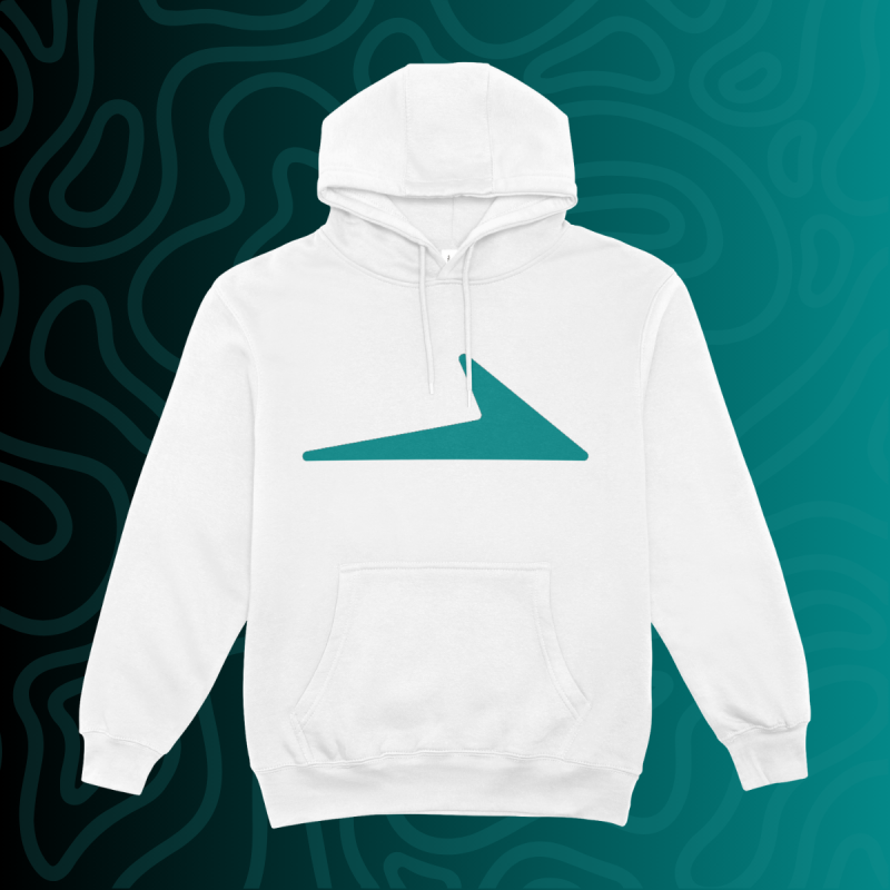 Clickforge White Hoodie with Subtle Logo - Image 3