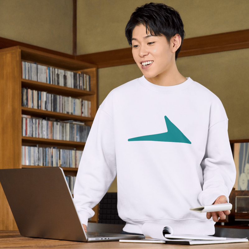 Men’s White Pullover – Clickforge Signature - Image 2